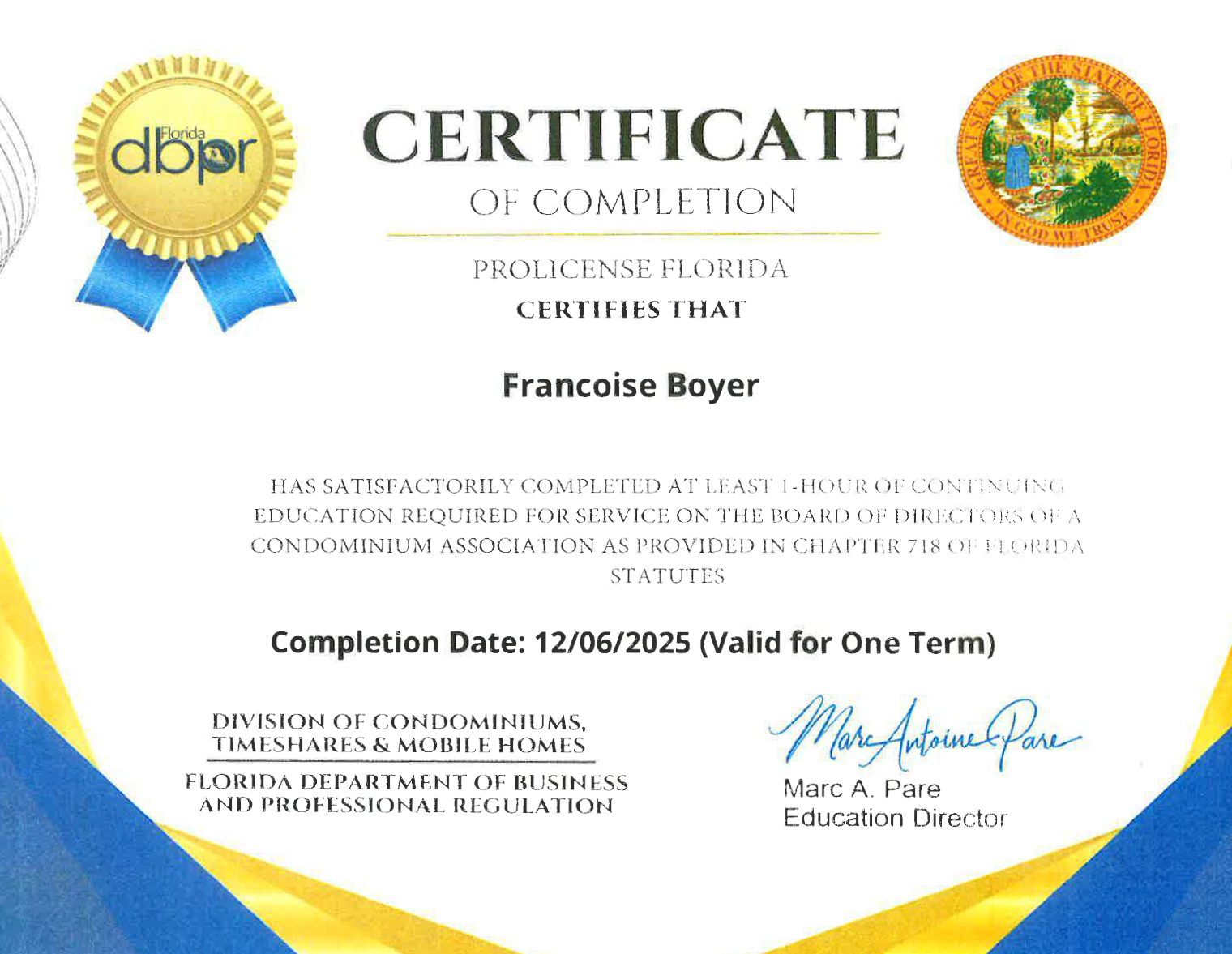 Certificate