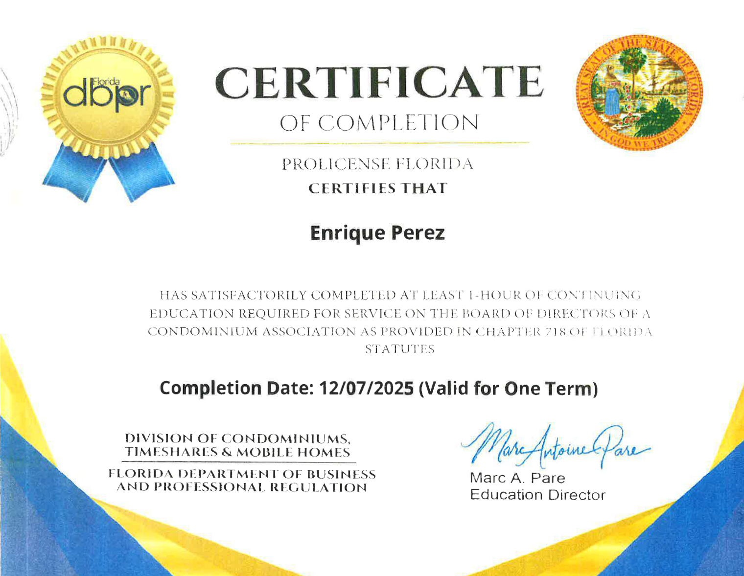 Certificate
