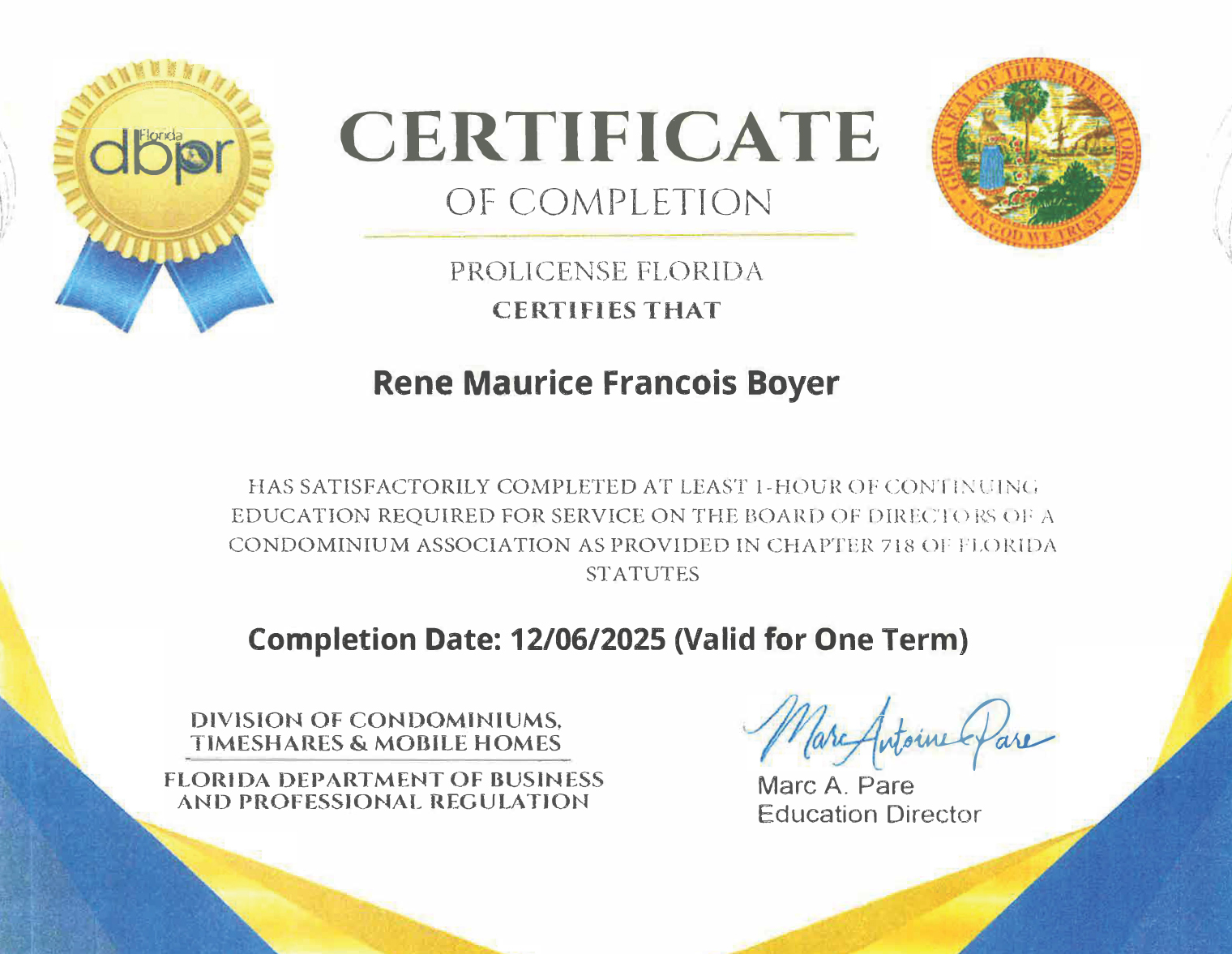 Certificate