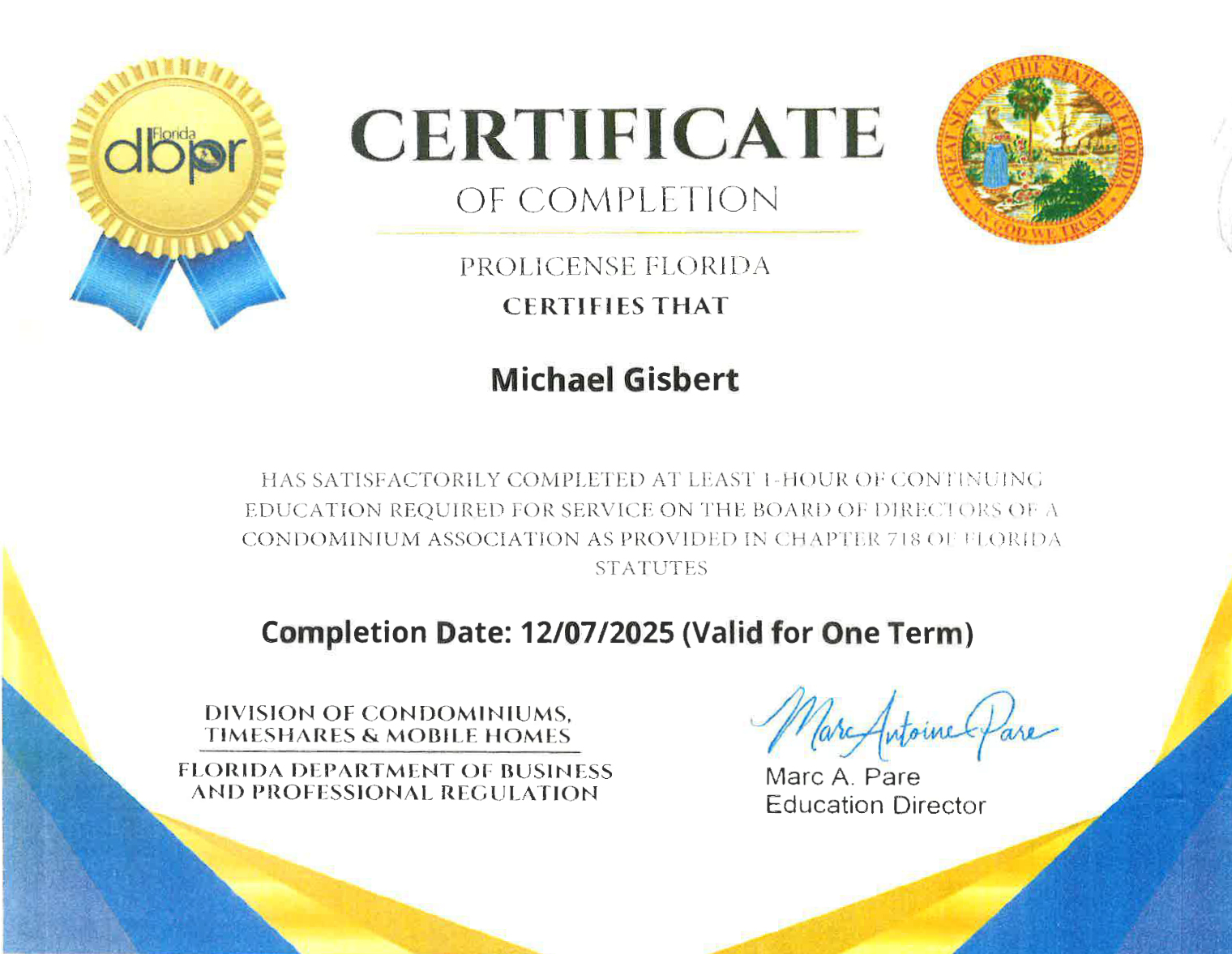 Certificate