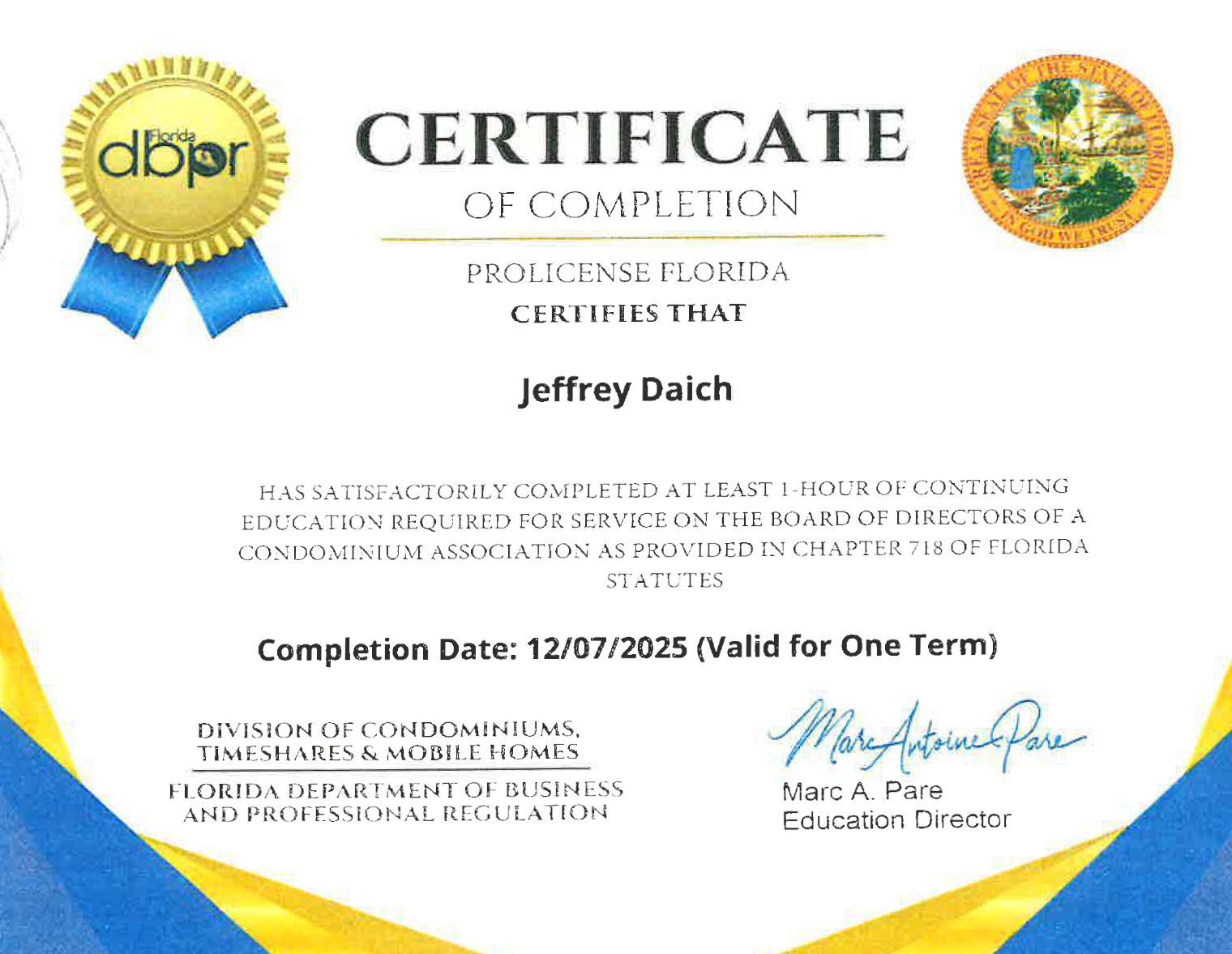 Certificate